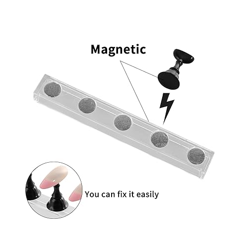 Miniatura 27 de JUSTOTRY 4 juegos de soporte de uñas rosa para exhibición de uñas a presión, soporte magnético de uñas postizas para prácticas de uñas, accesorios