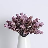 Vista 4 de BESTOYARD 2 piezas de 5 6 flores artificiales de piña, tallos de vegetación artificial, plantas de boj artificial, ramas artificiales, arbustos