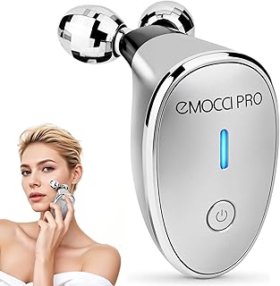 Facial Massager Electric Face Lift Device Sculpting Tool Double Chin Reducer Eliminator for Women Facial Rollers Luminesce Glow Gua Sha Tools For Face Neck Sculptor Roller for Wrinkles and Lifting