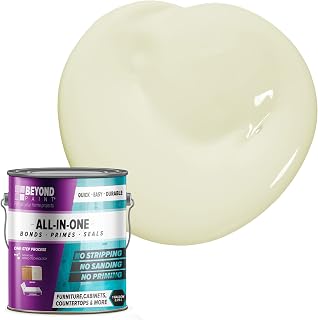 Beyond Paint Furniture, Cabinets and More All-in-One Refinishing Paint Gallon, No Stripping, Sanding or Priming Needed, Off White