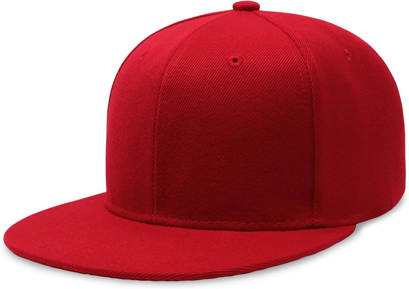 Flat Bill Visor Classic Snapback Hat Blank Adjustable Brim High Top End Trendy Color Style Plain Tone Baseball Cap