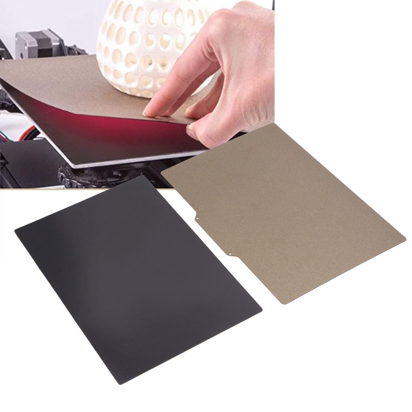 Feuille PEI 200 x 300 mm, support de plaque de construction magnétique, impression double face, plate-forme de lit chauffante en acier à ressort magnétique pour l'impression 3D