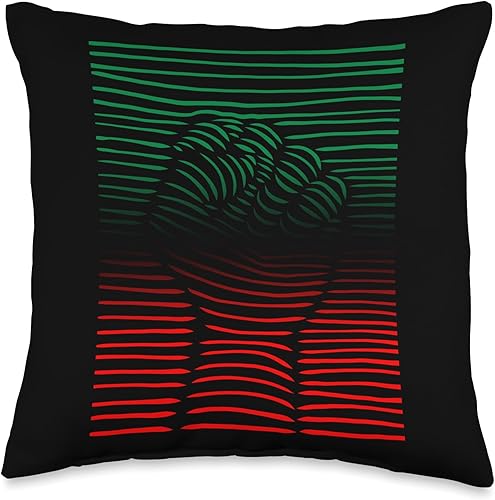 Pan African Pride Black History Black Liberation Afro-American Pan African UNIA Flag Throw Pillow, 16x16, Multicolor