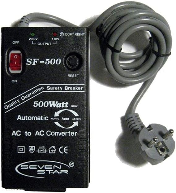 Seven Star SF500 500W 110v/220v 220v/110v Step Up/Down Automatic Transformer Adapter