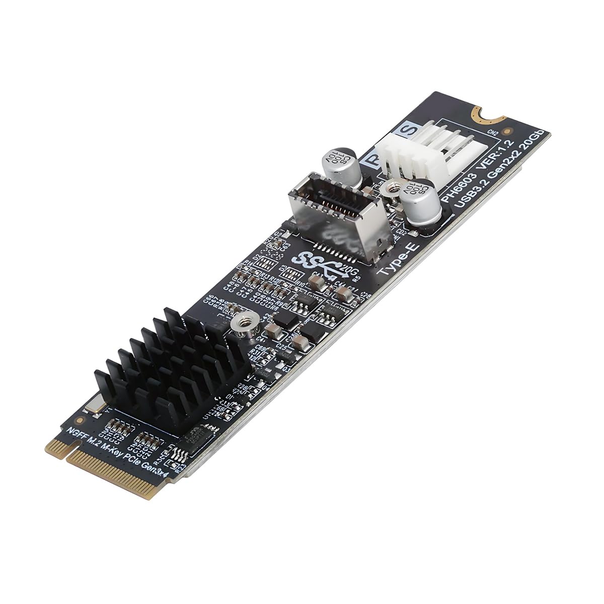 chenyang M.2 NVME NGFF M-Key auf USB 3.1 Typ-E Frontpanel Sockel Mainboard Header Erweiterungs Adapter 20Gbit/s