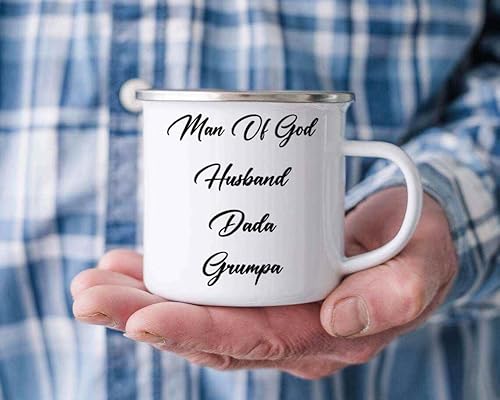 Miniatura 4 de Inspirational Gift Unique Christian Gift for Husband - Prayers for Family - Grumpa Dada Gift Idea on Father's Day - 12 Oz White Stainless Steel