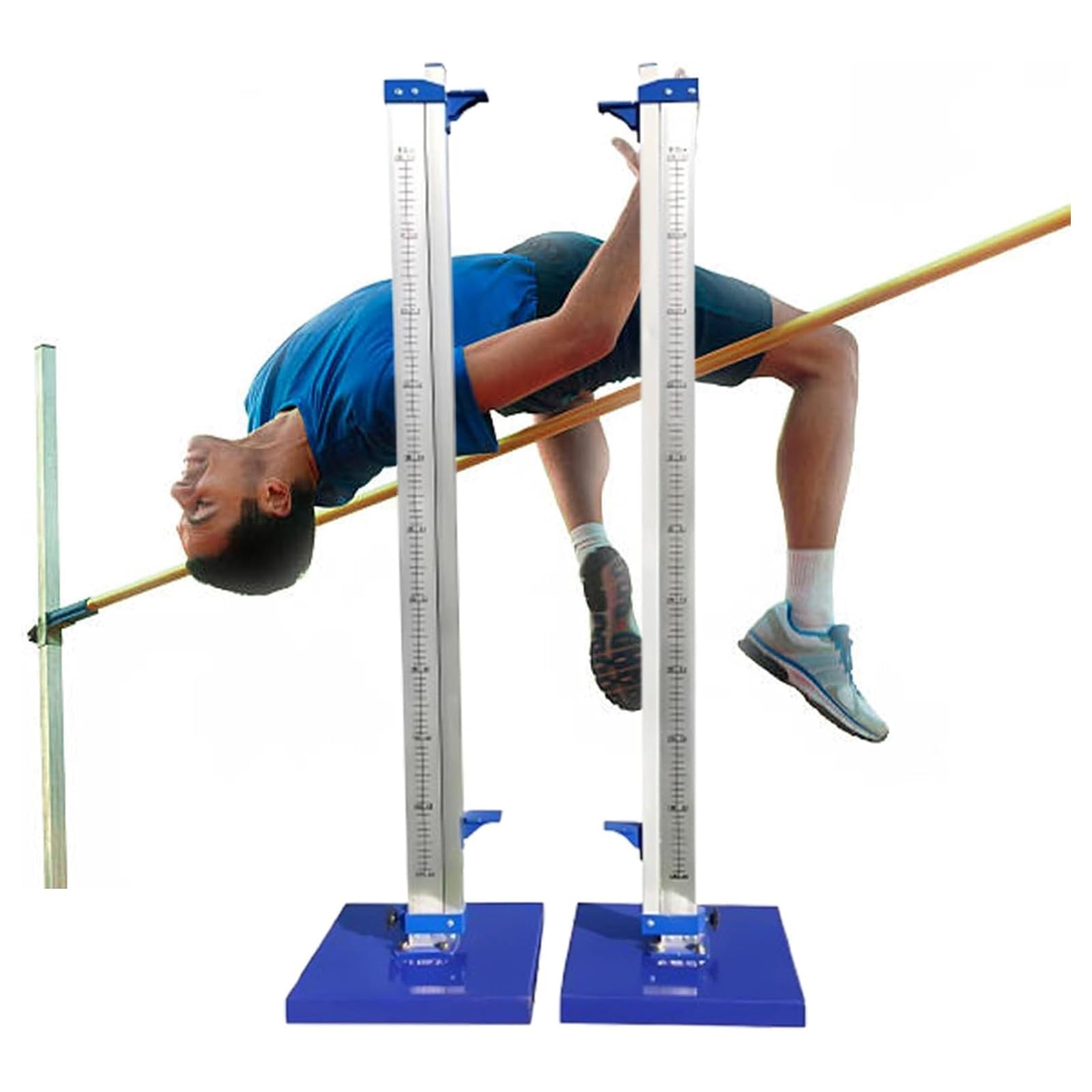 Aste per Il Salto in Alto per Atletica Leggera - Regolabili da 30 A 230 Cm (0,98 Piedi - 7,54 Piedi), Supporti in Alluminio, Design A Staffe Multiple, Ideali per Allenamenti E Competizioni