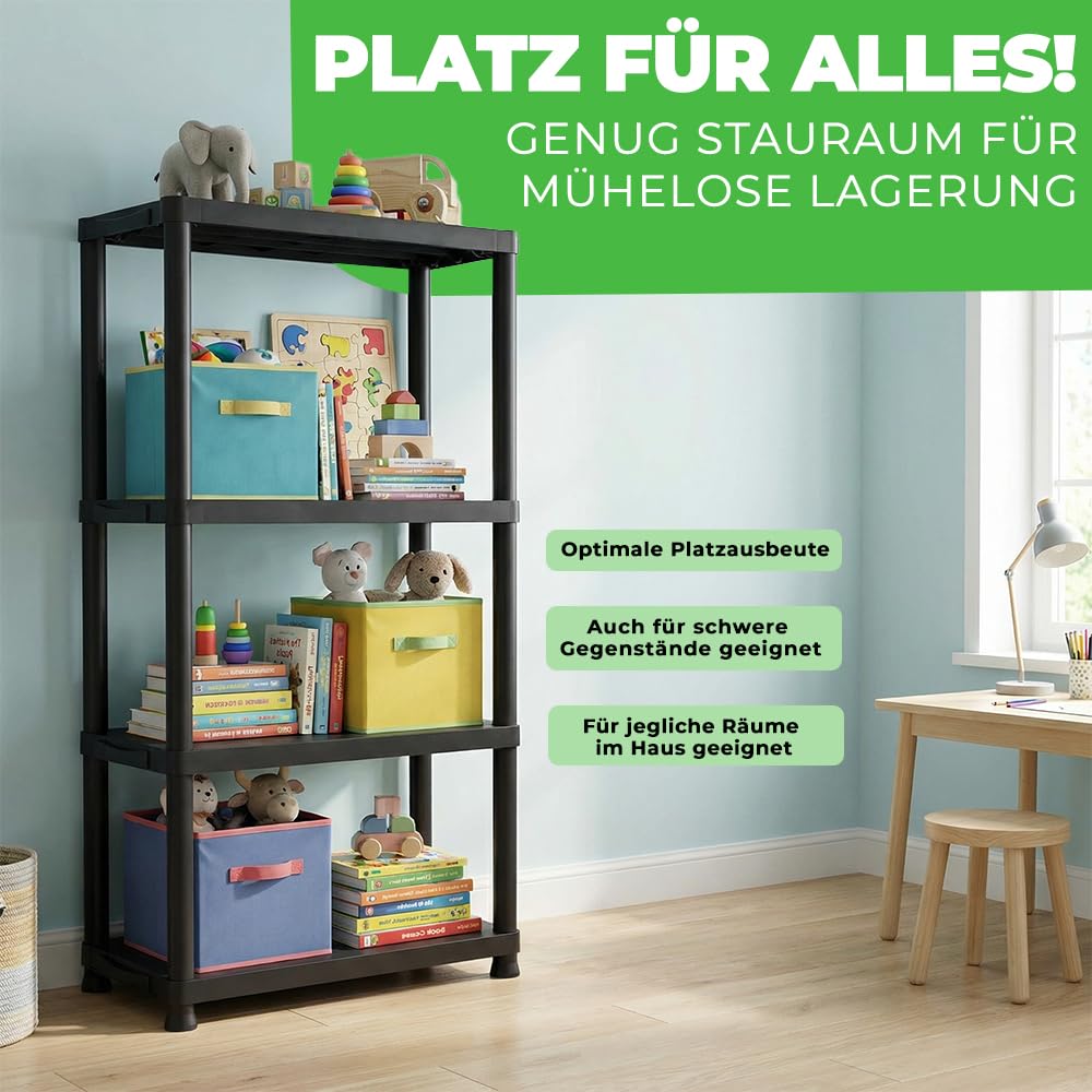 Lot de 2 étagères pour charges lourdes - Étagère de rangement - 131 x 60 x 30 cm - Charge maximale : 80 kg - 4 étagères