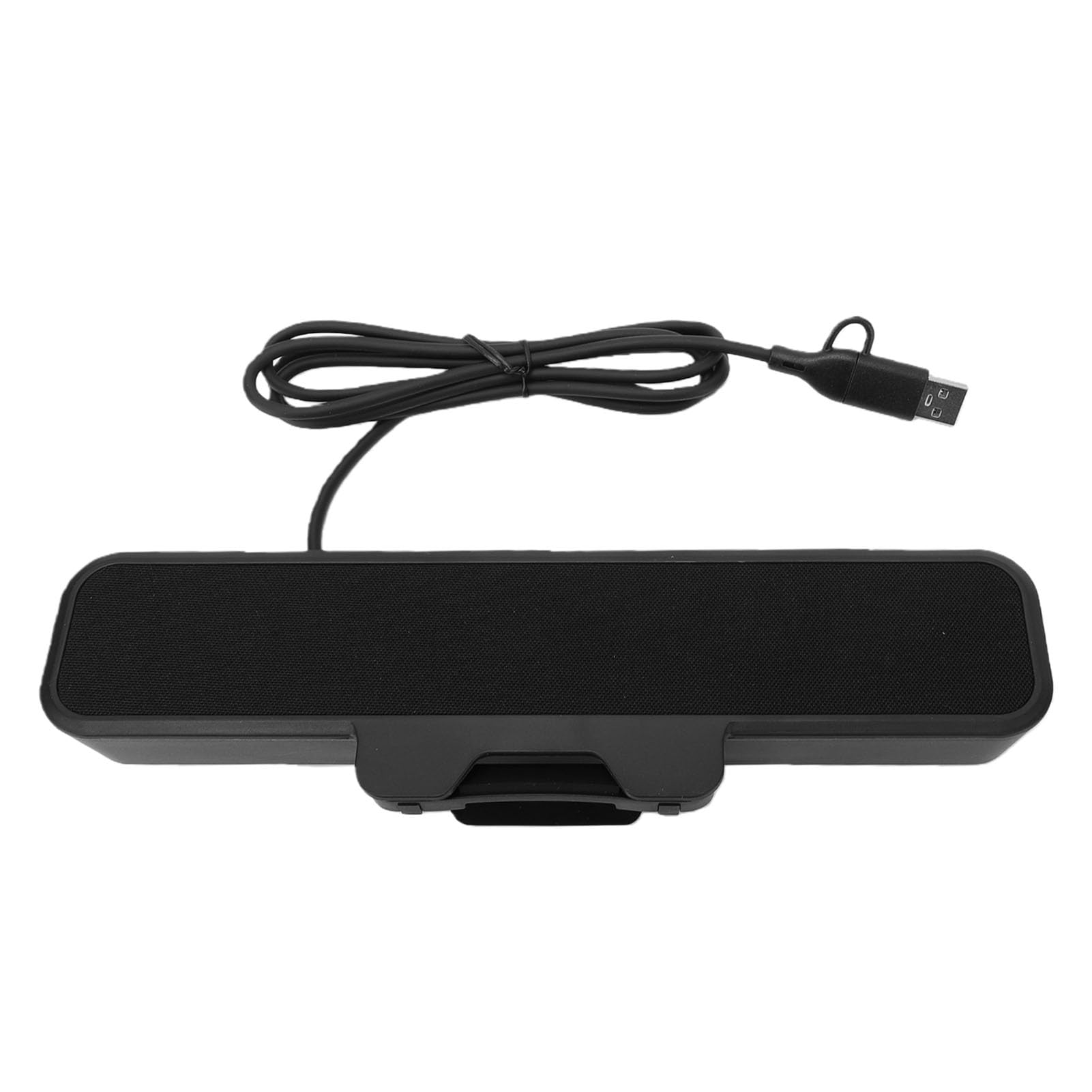 Altoparlanti per Computer per PC Desktop, Clip on, 10 W | Doppi Driver da 1,4 Pollici, Apertura A Morsetto da 1,97 Pollici, Design Salvaspazio, Alimentazione USB A e C