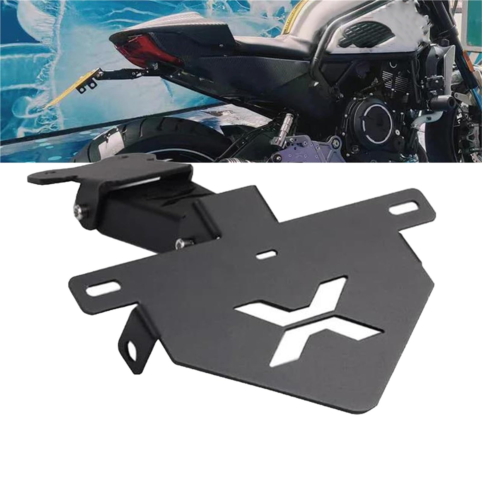 Support de plaque d'immatriculation arrière CFMOTO CLX 700 accessoire moto - 5