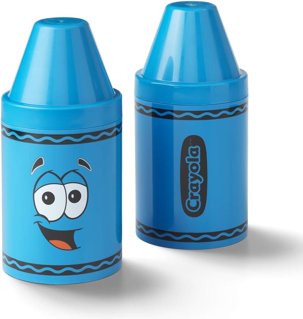 Crayola Storage Large Tip– Colorful Tip Character Storage Box, Creative Container For Kids Arts And Crafts Supplies, Stationeries, Small Toys And Keepsakes - Cerulean, Kids 3.5 Years And Up