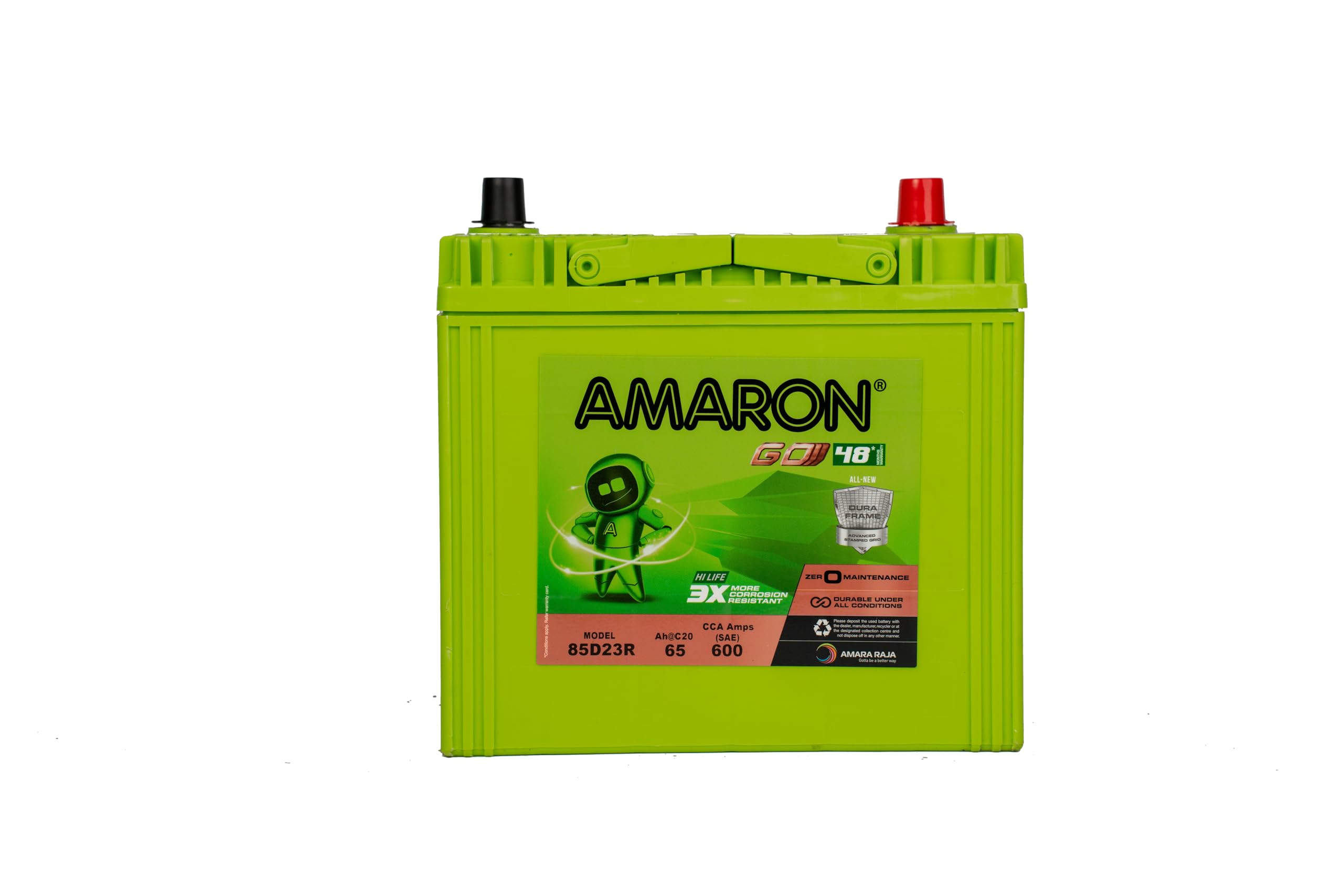 Amaron Go Series Hi Life Car Battery - Amaron Go - Go 85D23R with Warranty- 48 Months (24 Months Free + 24 Months Pro Rata)-picture-32