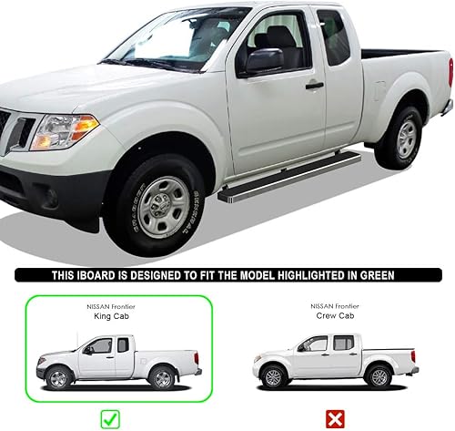 Vista 19 de HD Ridez Estribo de acero inoxidable de 5 pulgadas, color negro, compatible con Nissan Frontier King Cab 2005-2024 y Suzuki Equator 2005-2012 Extra