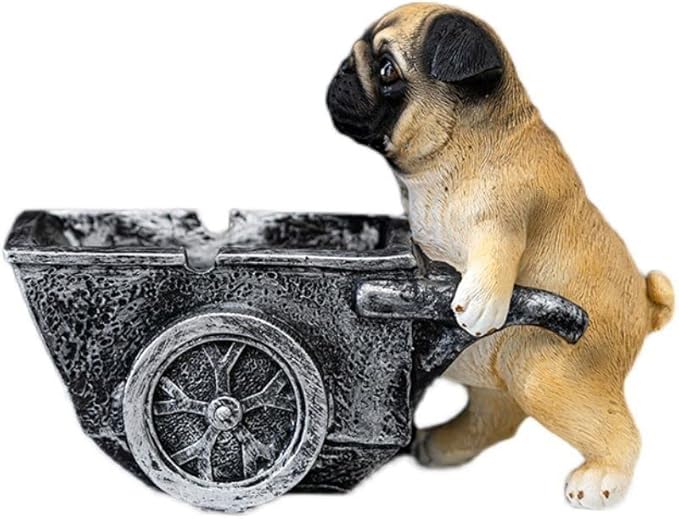 Amazon Gdevnsl 卓上灰皿 卓上 パグの灰皿 おしゃれ 卓上喫煙タバコオフィスの装飾のため 洗いやすい 清潔 はいざら テーブル用灰皿 車載 鍵収納 小遣い入れ 小物入れ 屋内 屋外 パティオ 家 インテリア飾り 屋外装飾用 アッシュトレイ オフィスに適用 プレゼント パグ