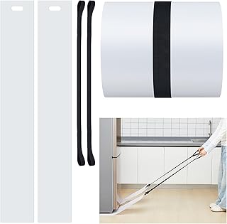 Soaoo 2 Set Long Appliance Slider with Pull Strap Appliance Mover with Handle Plastic Moving Furniture Gliders Heavy Duty Sliding Sheet for Tile Floors and Hardwood Floors, Glides Easily (8 x 60 Inch)