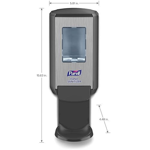 Miniatura 3 de PURELL CS4 Dispensador de desinfectante de manos estilo empuje, grafito, para repuestos de desinfectante de manos CS4 de 40.6 fl oz (paquete de 1) -