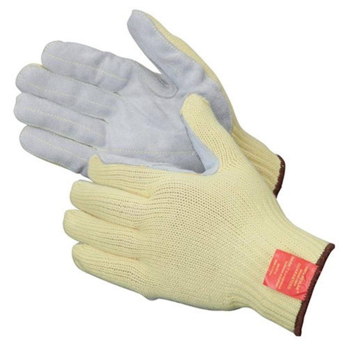 Liberty Glove & Safety 4883M Kevlar Knit Sewn Glove with Leather Palm, Cut Resistant, Medium (Pack of 12)