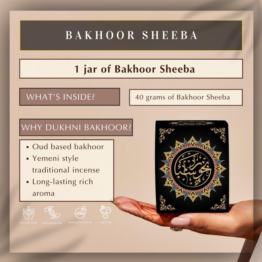 Bakhoor Sheeba & Adeni Yemeni Oud Bakhoor |2 x 40 gram Jars | Authentic Arabic Oudh Incense Bakhour | Perfect for Prayer Time & Gifting for Muslim Men & Women | for Charcoal and Electric Burner