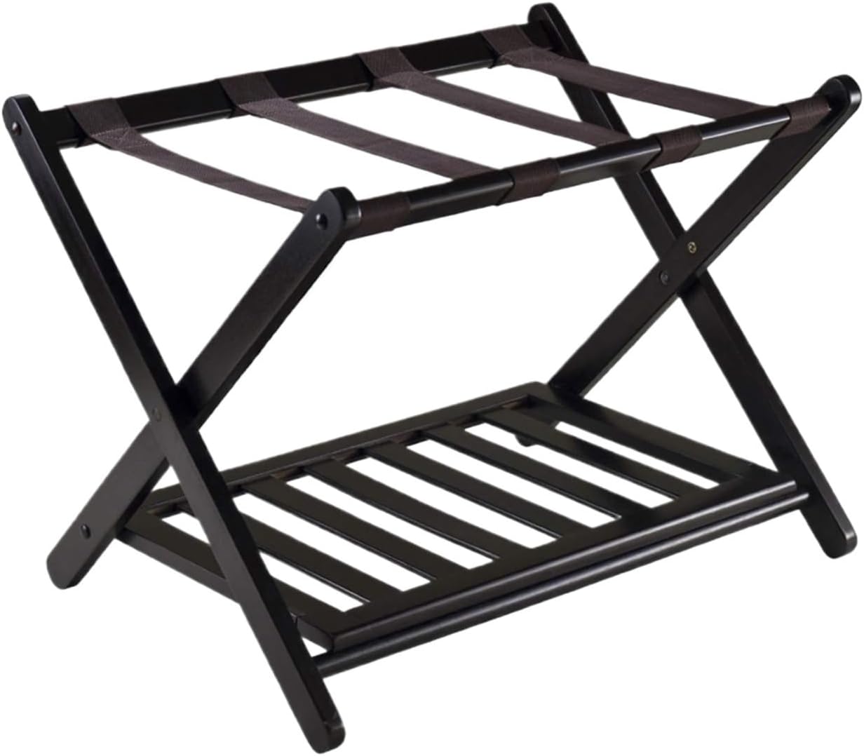 Foldable Suitcase Stand Bamboo Luggage Rack Folding Stand Holder for Bedroom Guest Room for Guest Room
