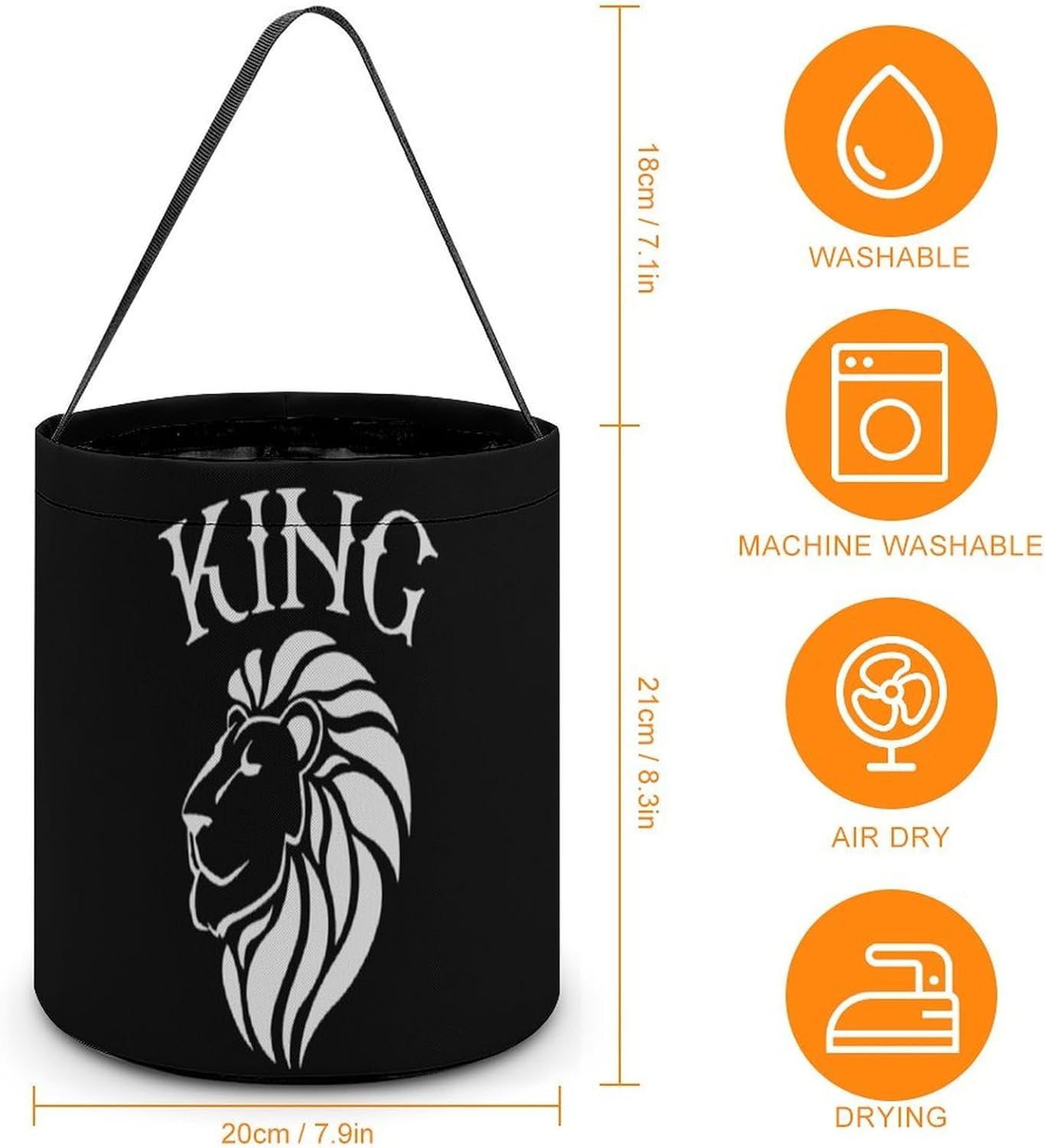 Kinges-of-The Jungle Lion Halloween Treat Bag Reusable Candy Basket Tote Goody Bags Gift Party