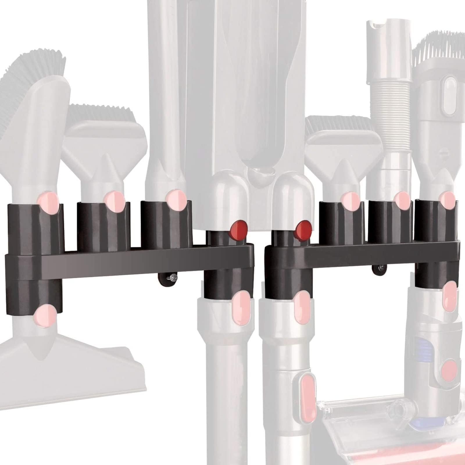 Plastic Accessory Holder Compatible With Dyson V15 V11 V10 V8 V7 Vacuum Cleaner, Mess Free Attachments Organizer Tool, Use On Docking Station Or On Wall Mount (Screws Included) (Grey)