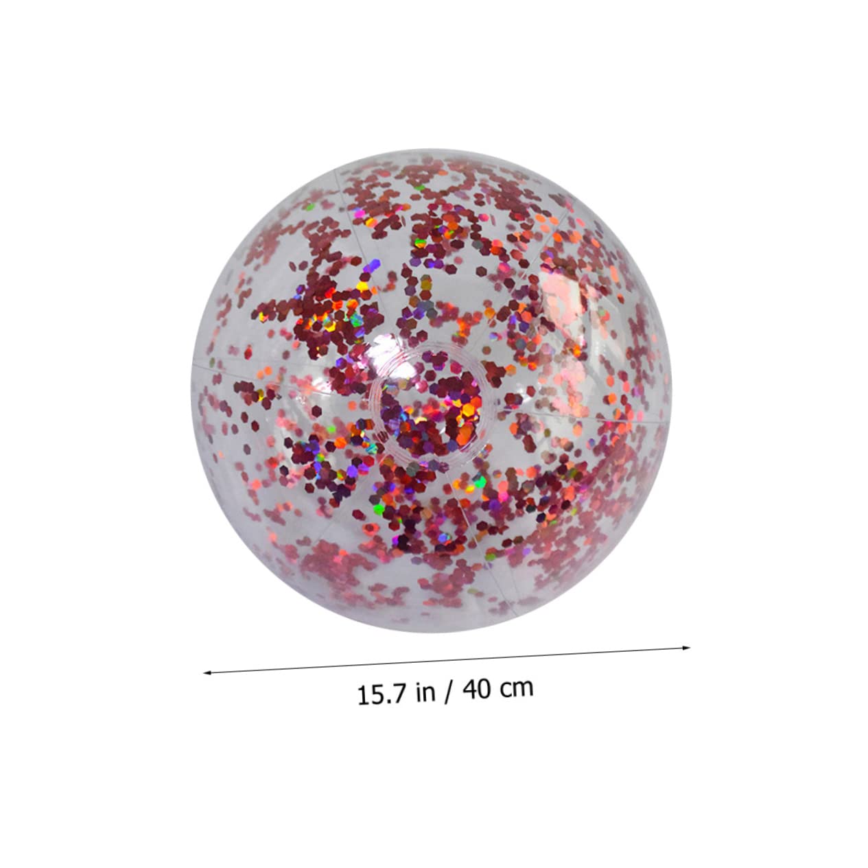 BESTonZON 2 Set Pallone Da Spiaggia Con Paillettes Scivolo Gonfiabile Per Piscina Giocattolo Da Piscina Palloni Da Spiaggia Pompa Per Gonfiaggio Palloncini Palla Gonfiabile 4 pezzi * 2