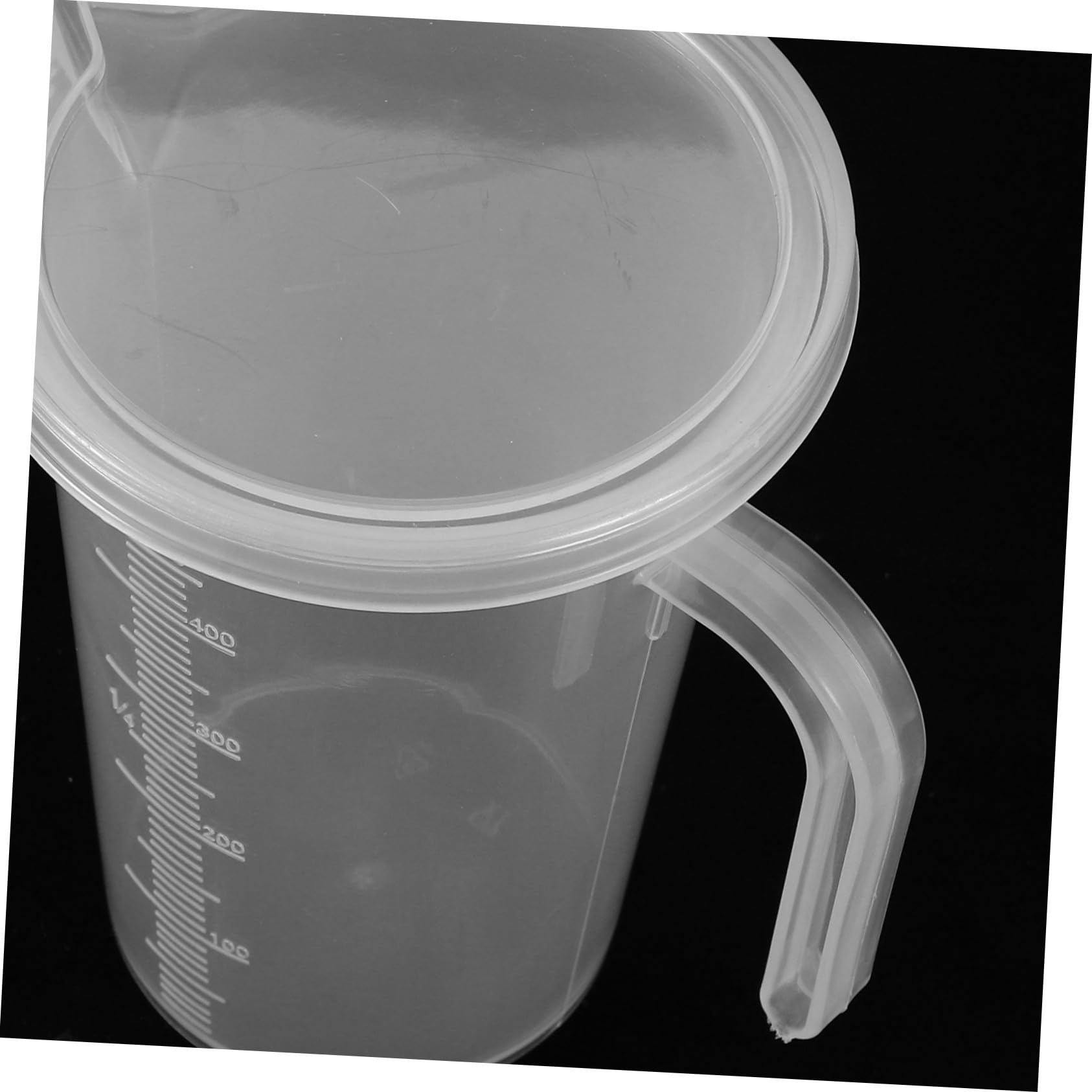 COLLBATH 6 Piezas Vasos Medidores Plásticos con Tapa y Asa Jarra Graduada Transparente para Cocina Repostería y Preparación de Alimentos Fácil de Limpiar y Multiuso