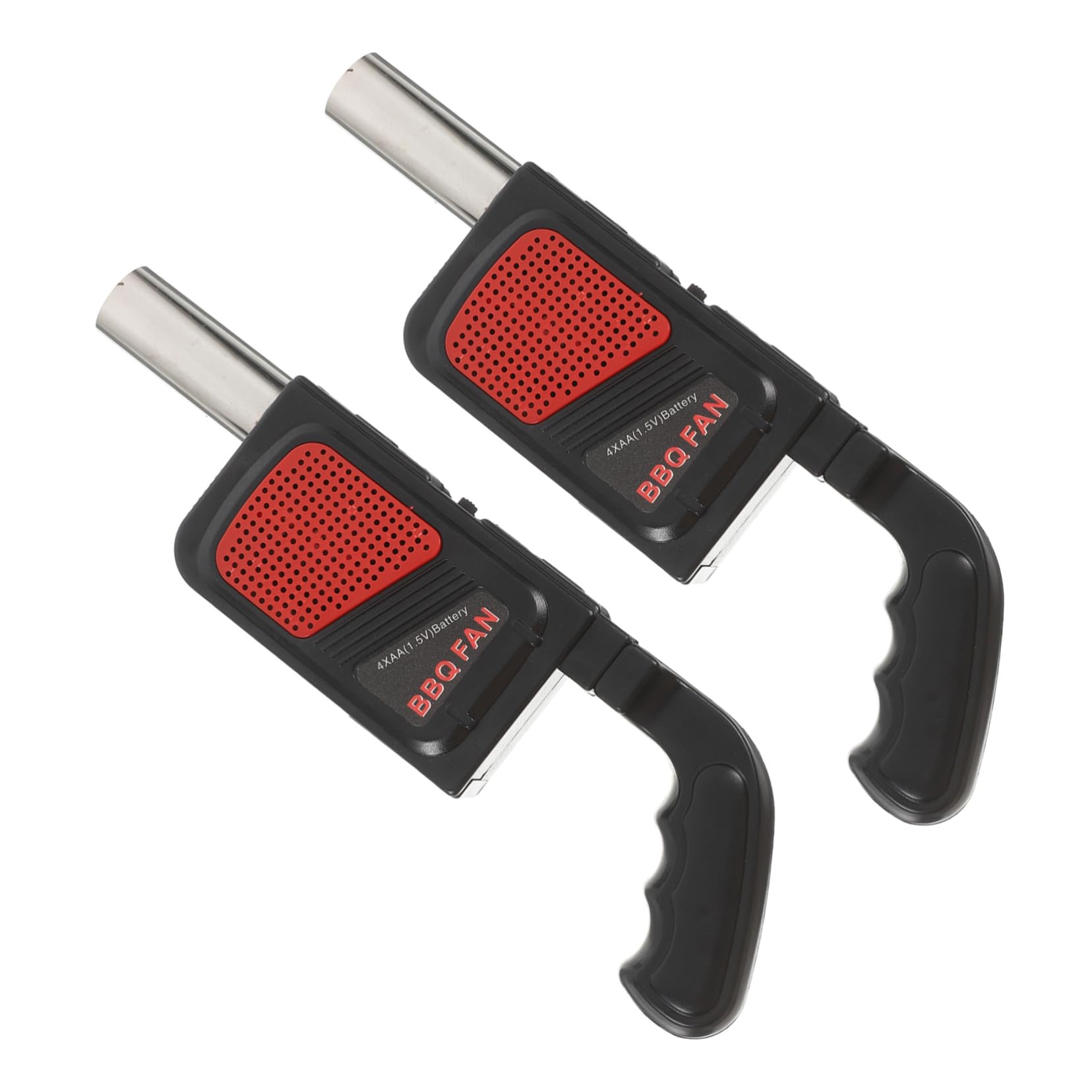 BESTonZON 2 pezzi Soffiatore Elettrico Portatile per Bbq con Tubo in Acciaio Ventilatore Batteria Aa per Accensione Rapida e Strumento Pratico per Campeggio e Picnic