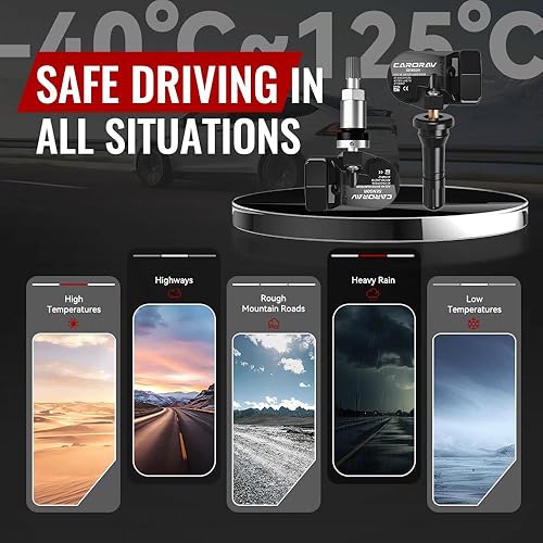 Miniatura 8 de Paquete de 4 sensores de sistema de monitoreo de presión de neumáticos TPMS compatibles con Nissan 350z Altima Versa Infiniti, sensor TPMS de 315