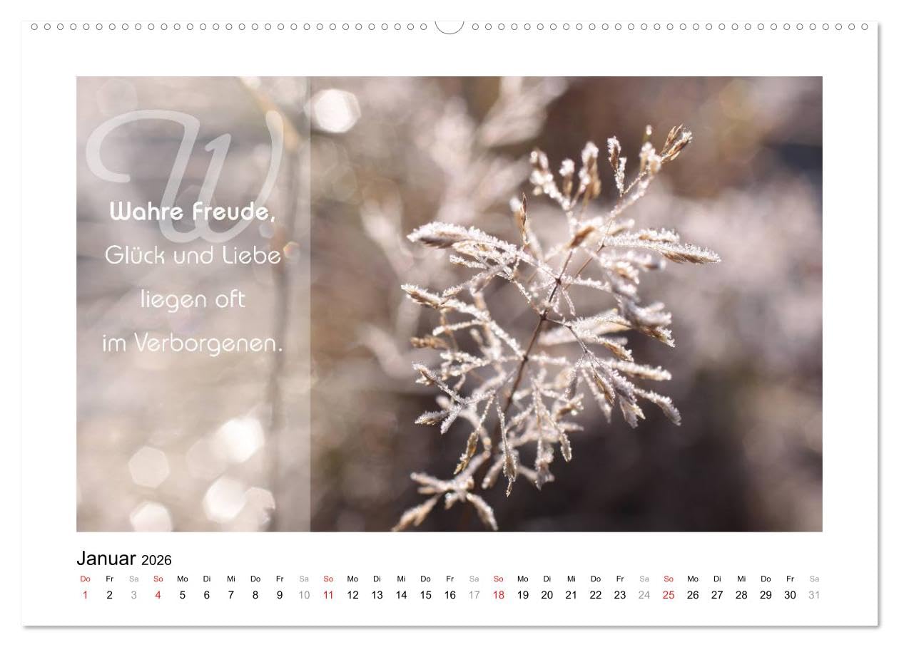 Kraft für Deine Seele (hochwertiger Premium Wandkalender 2026 DIN A2 quer), Kunstdruck in Hochglanz: "Inspiration ist die Sprache der Seele." Dieser ... in einem exklusiven Design. (CALVENDO Glaube)