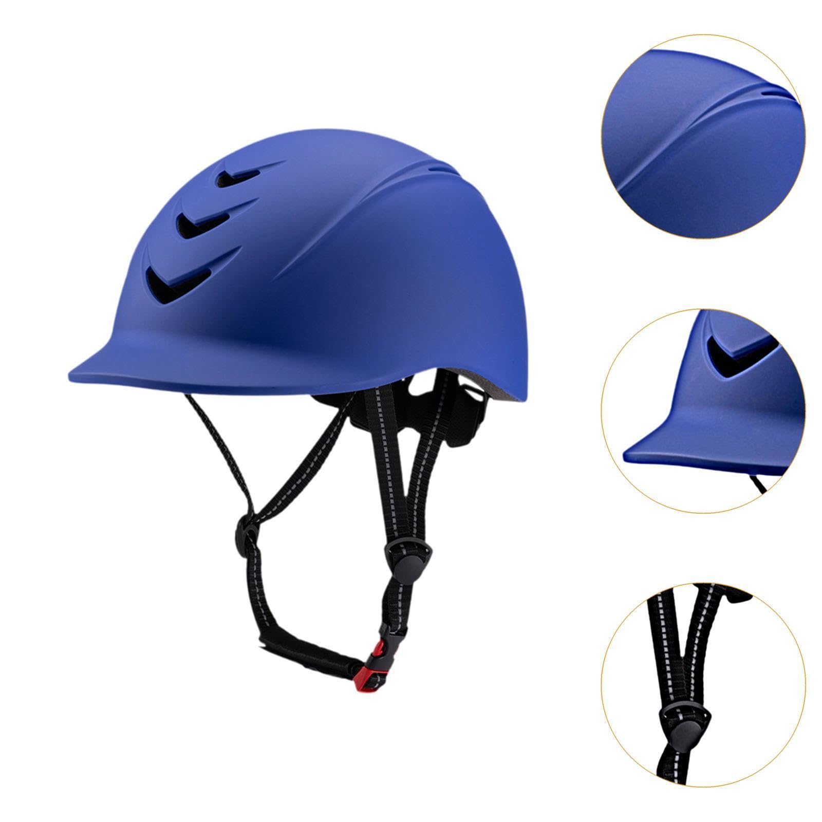 Kask jeździecki Kask jeździecki, Kask jeździecki Wygodny regulowany kask rowerowy Lekki Dorośli Mężczyźni Kobiety Czapka jeździecka(Blu)