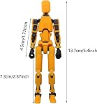 Assemblé T13 Figure d'action avec support, 3D Imprimé Dummy 13 Figure d'action assemblée, Robot entièrement articulé, facile 13 Figure d'action, Accessoires inclus, Arrêt de mouvement Animation, Cadeau
