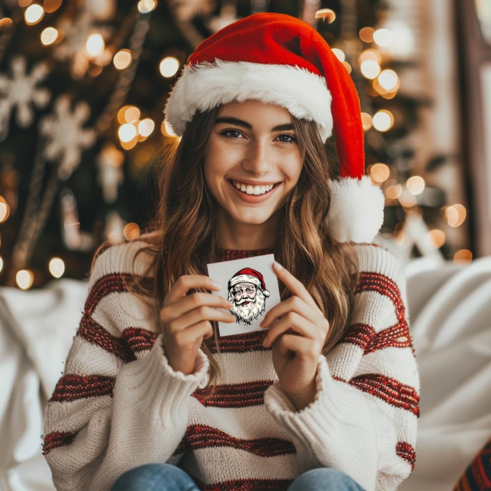 PH PandaHall Timbro Trasparente A Tema Natalizio, Babbo Natale Timbro In Silicone per Biglietti di Auguri