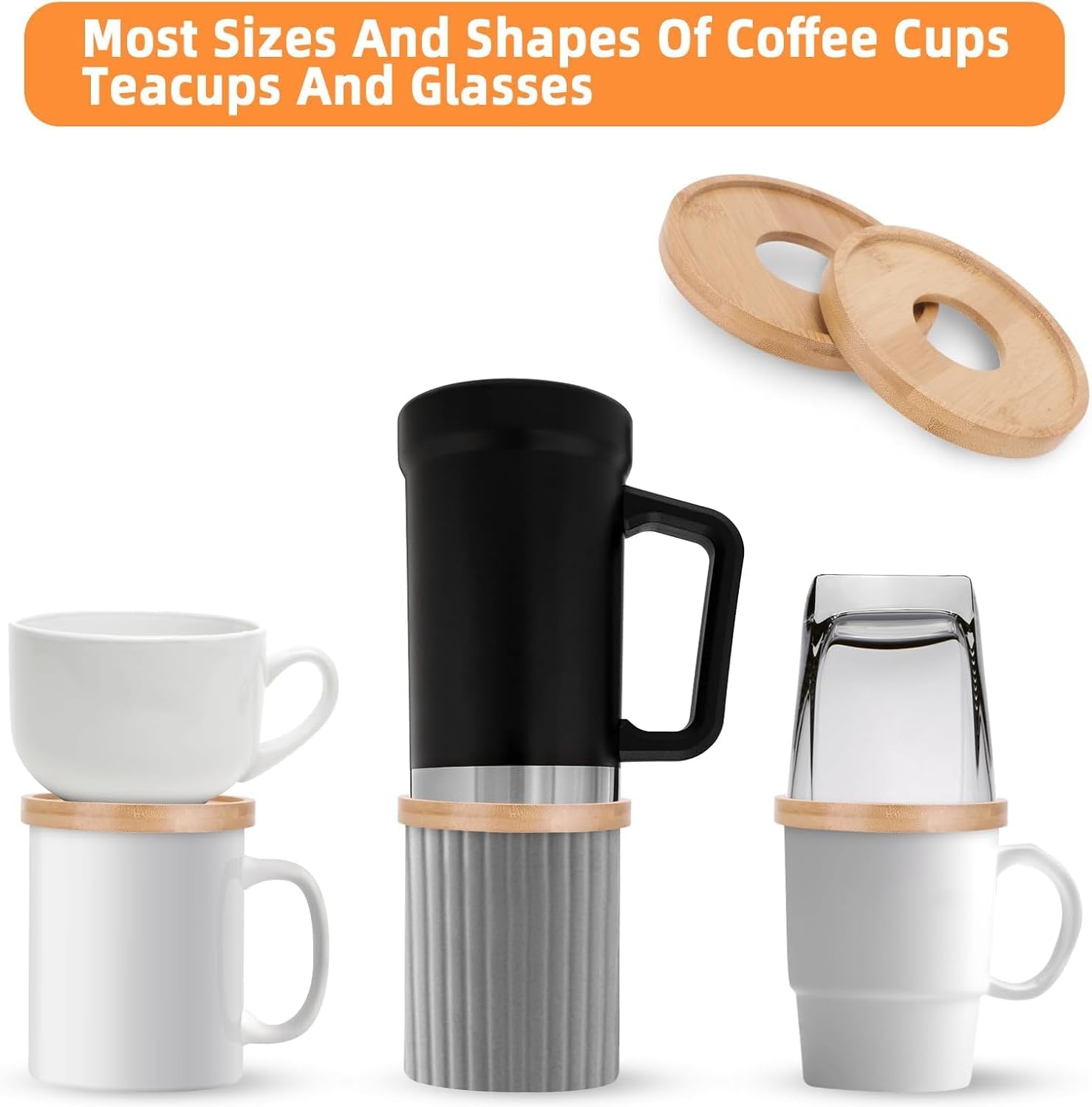 Coffee Cup Holder, 6-Pack Mug Stacker, Stackable Tea and Coffee Cup Gadgets for Cabinet and Pantry Organization, Space Saving 3.94in