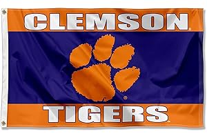 Clemson Tigers Wordmark Large Grommet Banner Flag