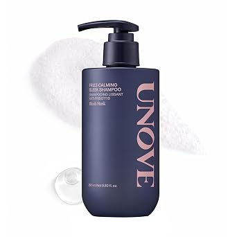 UNOVE Frizz-Calming Sleek Shampoo, Anti-Frizz Hydrating Shampoo for Frizzy Hair, Gentle Cleansing Shampoo for Softness & Glossy Shine, Humidity-Resistant Frizz Control, Blush Musk, 290 mL / 9.80 fl oz
