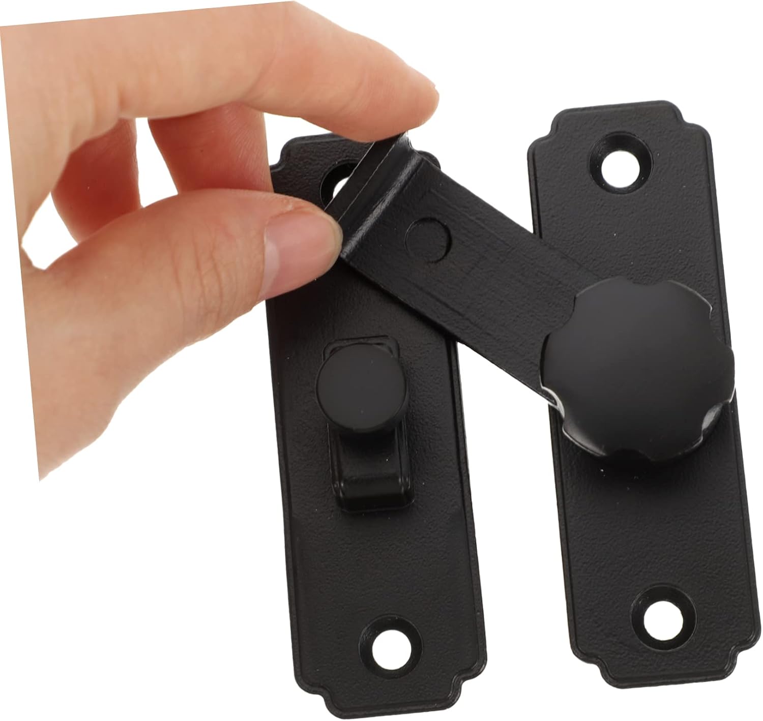 Hemoton 2pcs Sliding Barn Door Lock Latch for Gates and Doors Smooth Finish for Bedrooms Garages and Gardens