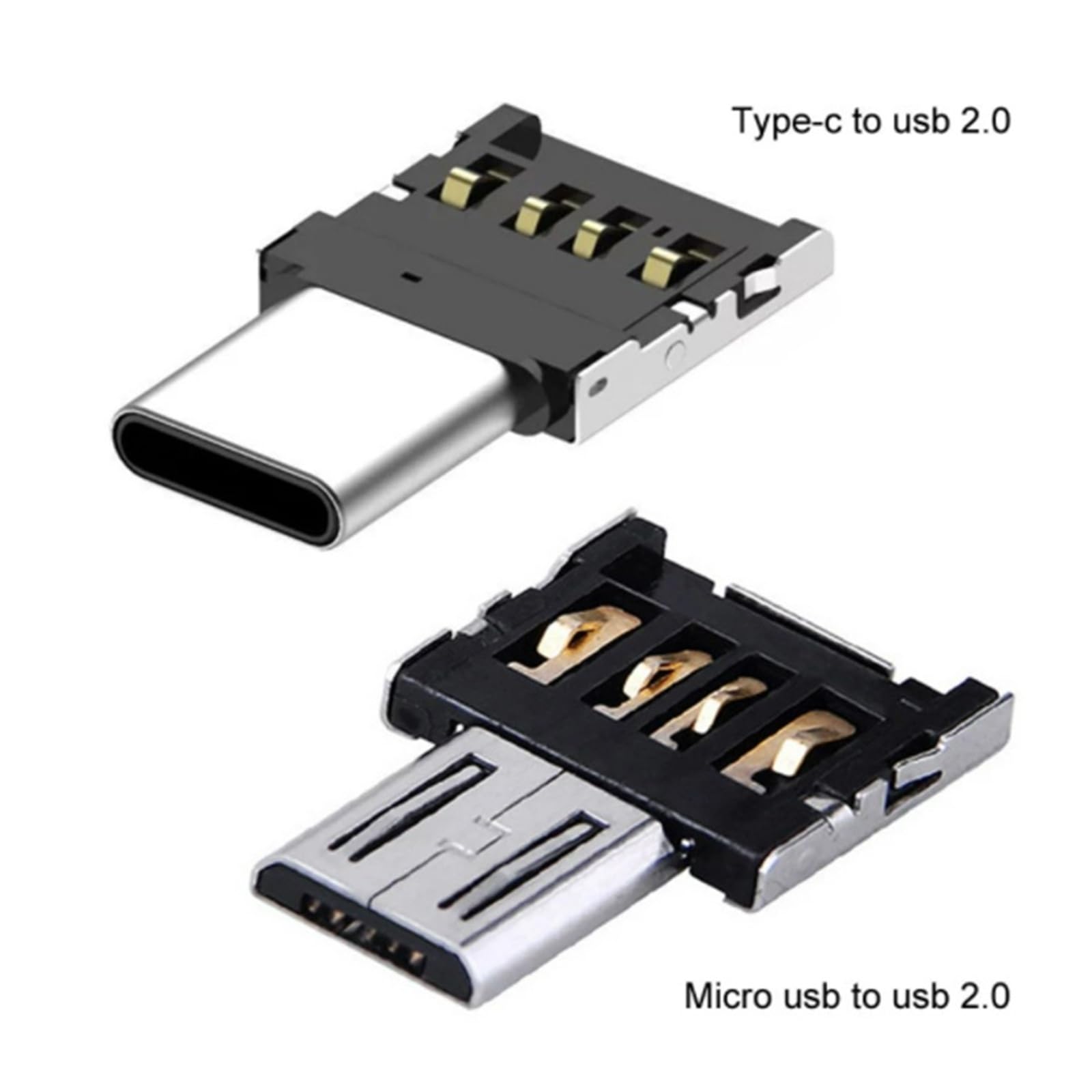 Adaptador USB C a USB OTG Cable tipo C Convertidor para MacBook Android (10X Micro USB)
