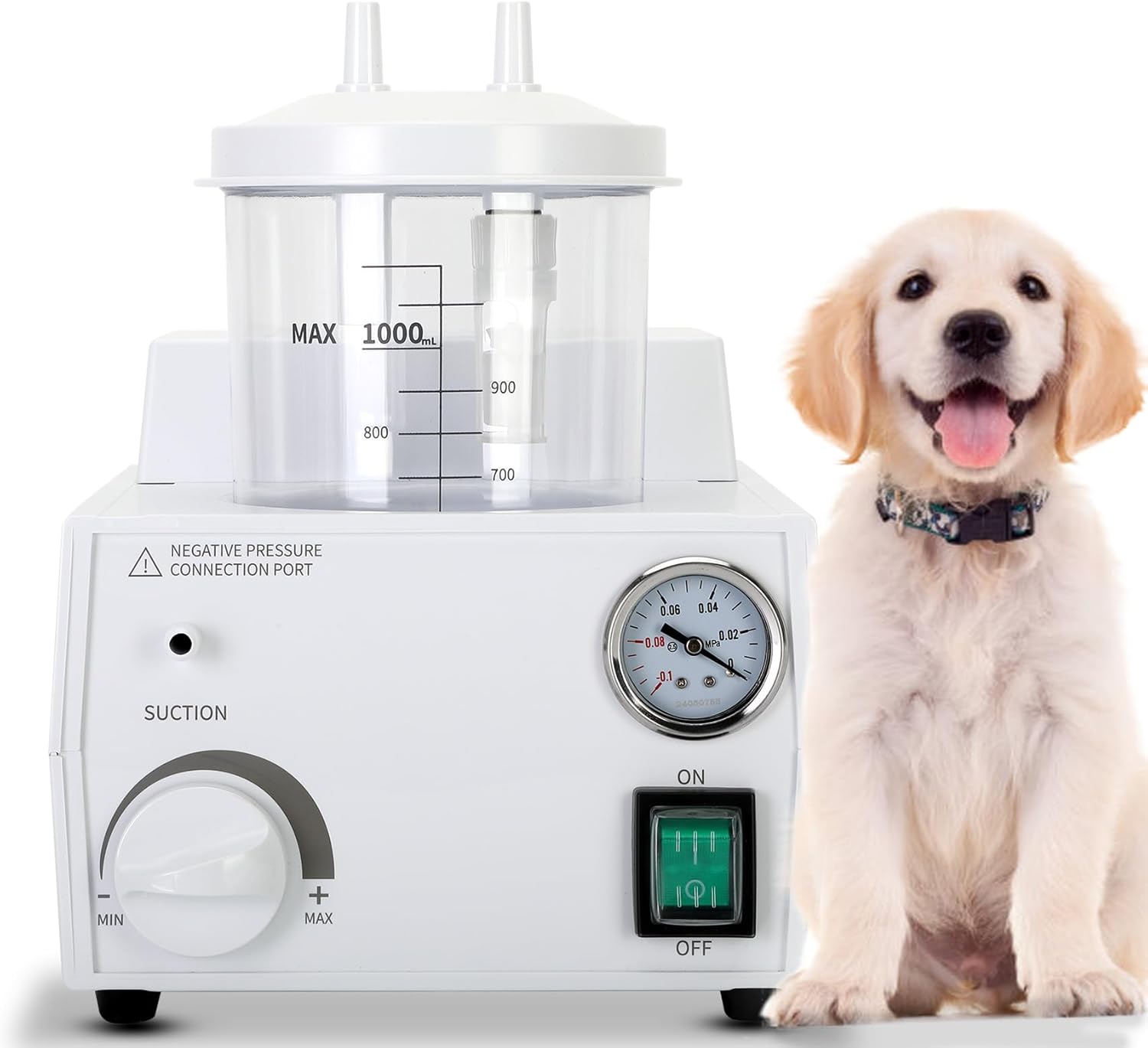 Saranna Portable Veterinary Suction Machine 1000mL for Home Care 110V