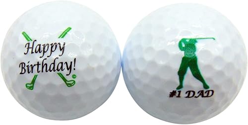 Westmon Works Juego de 2 pelotas de golf de cumpleaños para papá #1