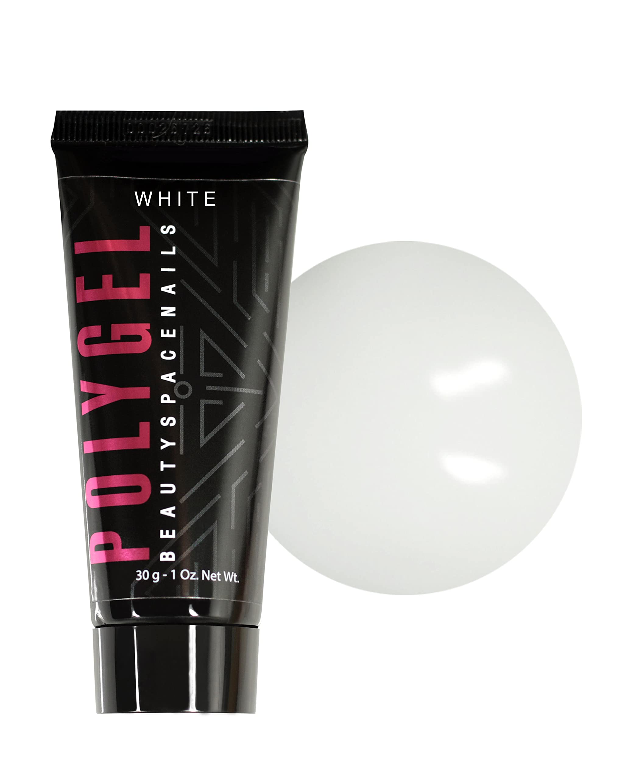 POLYGEL WHITE 30g - Acrygel in tube, compact density even on 5 fingers together, does not leak, does not burn - Squeeze, cut and roll - Full cover and dual form extension - Beauty Space nails