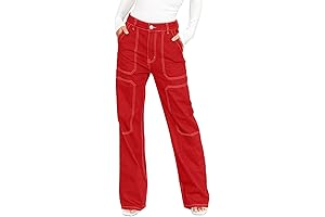 Pantalón Elegantes para Mujer en Color Rojo
