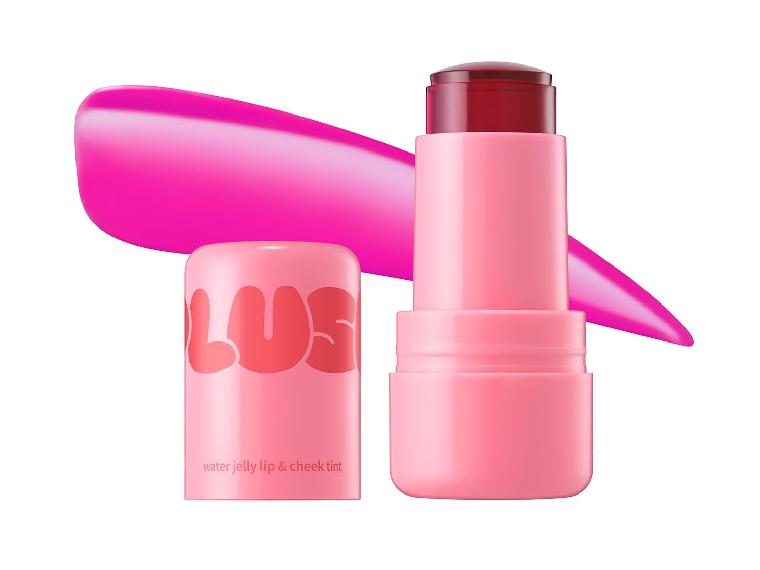 Elensilia Plush Water Jelly Lip & Cheek Tint – Peach Attack, 10g (0.35oz) | Lightweight & Buildable Tint for a Natural, Fresh Glow