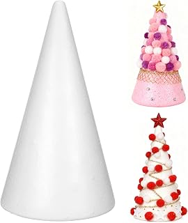 Operitacx 1pcs Foam Cones for Crafts - 13. 5 Inch Solid Polystyrene Foam Cone for DIY Christmas Tree Base, Floral Arrangement, School Projects, Holiday Decorations