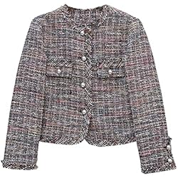 Persianas Rusticas Exteriores Camisa de manga exterior para mujer de primavera y otoño, Abrigo, L