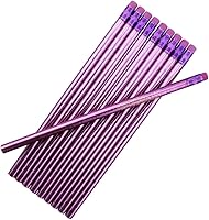 Vista 27 de ezpencils - Lápiz personalizado a granel, lápices redondos, barril de color negro (cuerpo), borrador rojo y virola de latón, paquete de 10