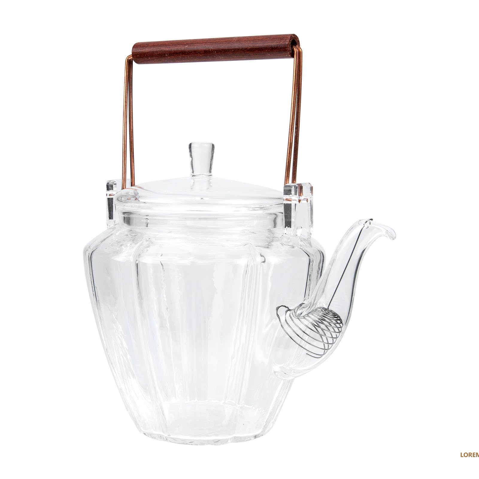 Bouilloire en verre motif diamant et théière induction polyvalente pour bureau et hôtel