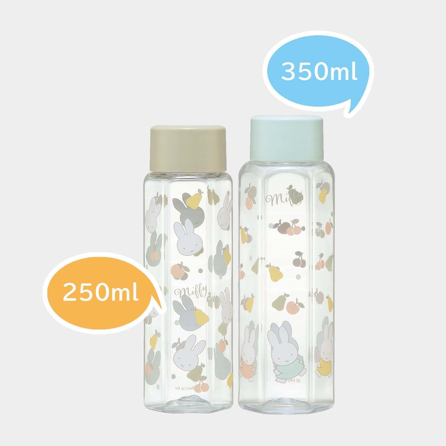 Skater PDH3-A Hexagonal Water Bottle, Easy to Hold, Plastic 8.5 fl oz (250 ml), Blow Bottle, Adults, Kids, Kids, Direct Drinking, Transparent, Miffy, Lightweight, Stylish, Clear, My Bottle