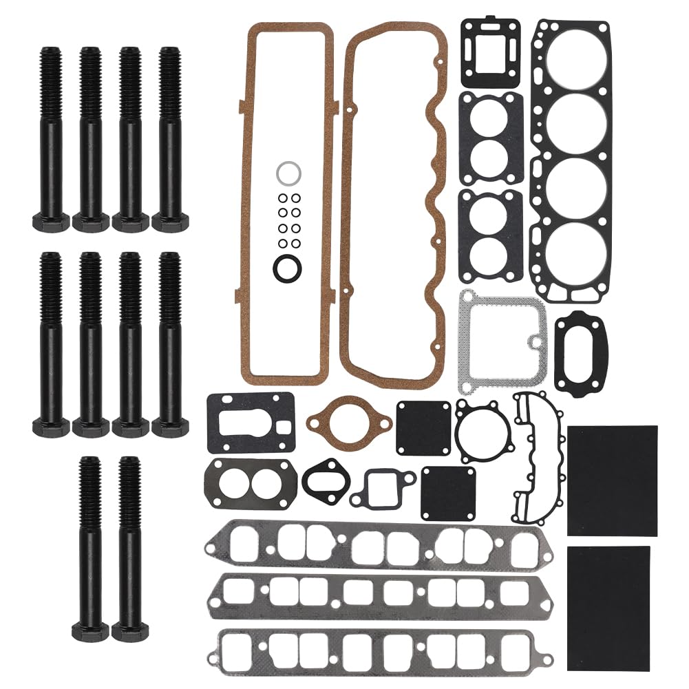 AUTOVIC Head Gasket & Bolt Set for Chris-Craft Mercruiser Chevy Marine 3.0L 181 2.5L 153 4-Cylinder Engines