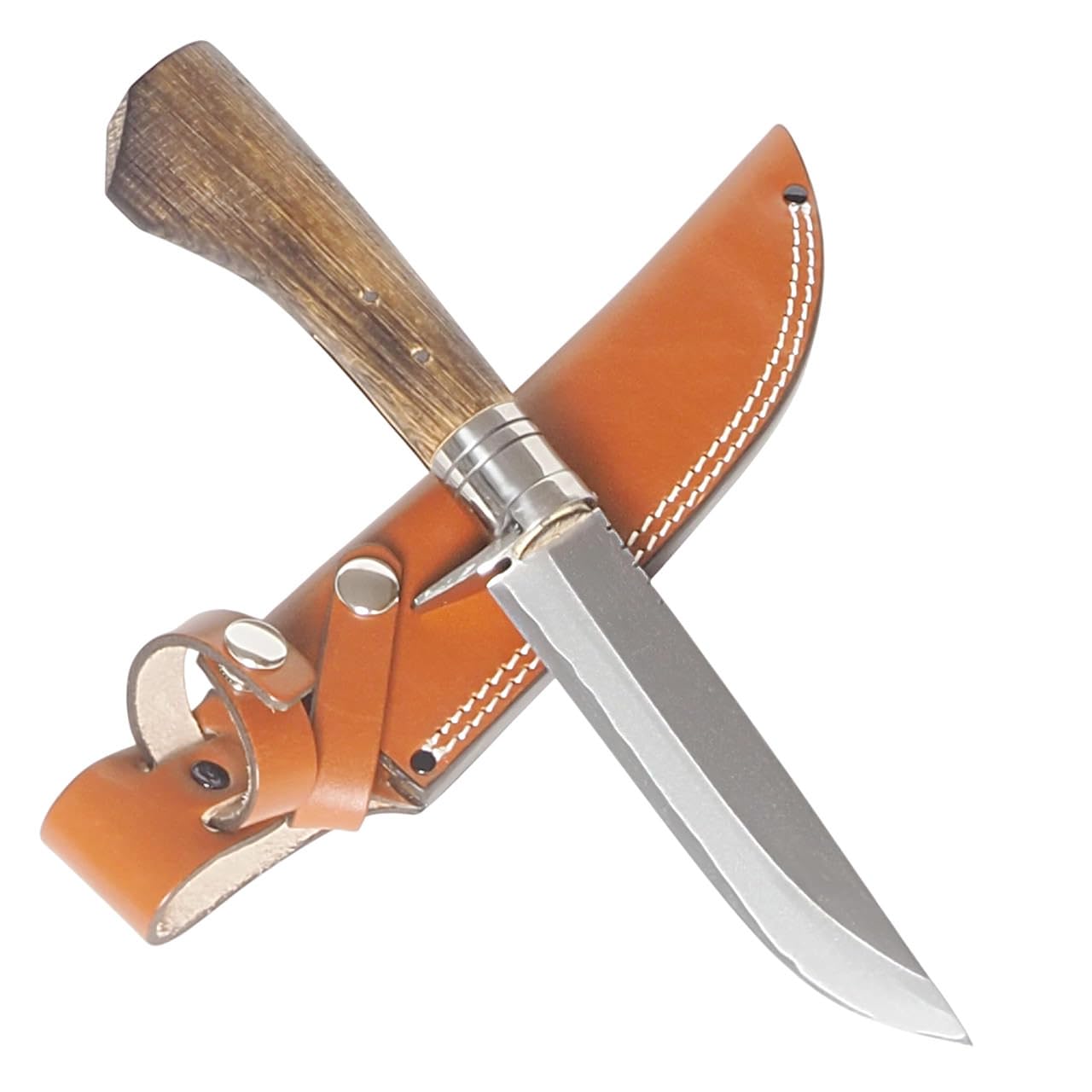 Amazon.co.jp: アウトドアナイフ 刃長15cm 樫の木焼柄加工 青鋼 土佐打